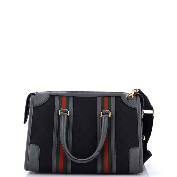 Gucci Bauletto Top Handle Bag Gg Canvas #237363G14B - Picture 3 of 7